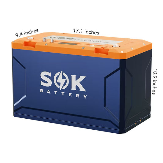 SOK 12V 314Ah LiFePO4 Battery (Bluetooth & Built-in Heater)