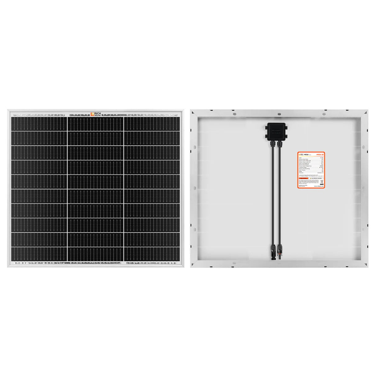 MEGA 50 | 50 Watt Solar Panel | Compact 12V Off-Grid Solar Panel