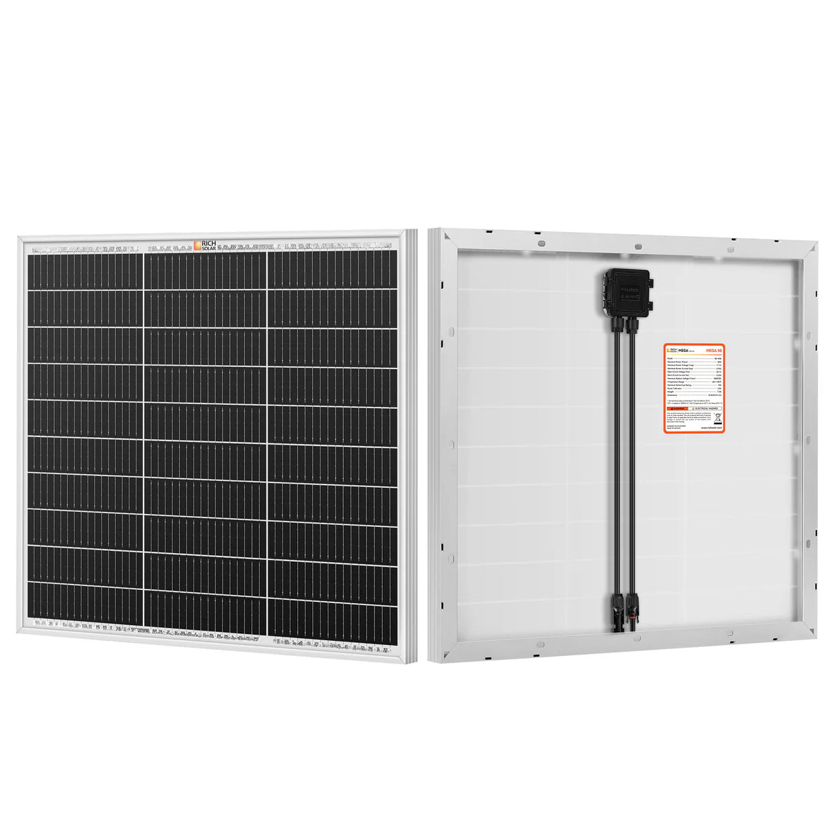 MEGA 50 | 50 Watt Solar Panel | Compact 12V Off-Grid Solar Panel