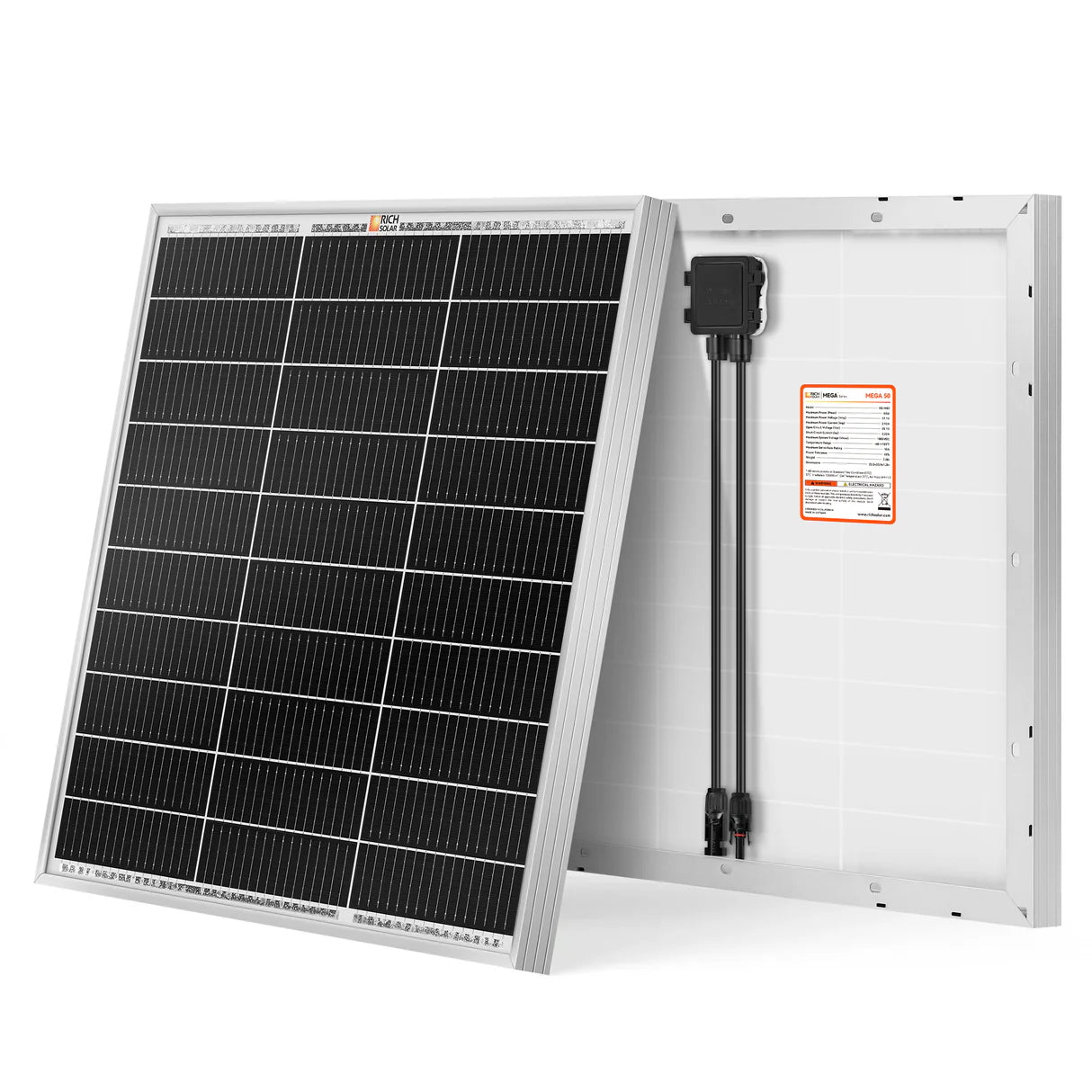MEGA 50 | 50 Watt Solar Panel | Compact 12V Off-Grid Solar Panel