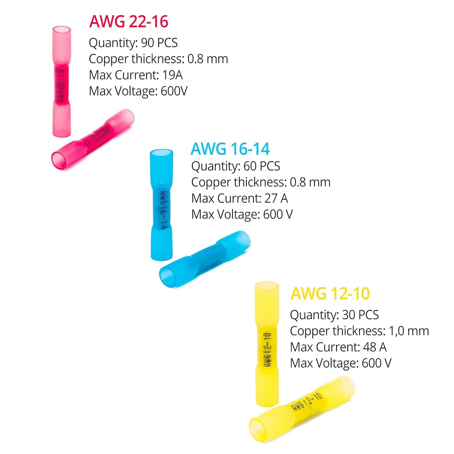 Heat Shrink Connectors (12 Pack)